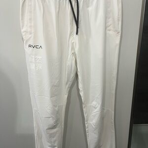 RVCA White Graphic Joggers